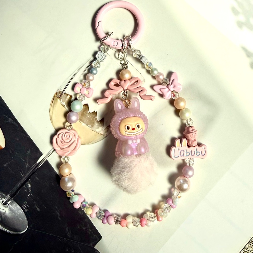 La BuBu Keychain Bag Charm Pink